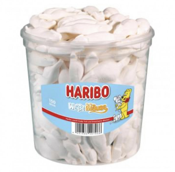 Weisse Mäuse 150 Stück in der Dose